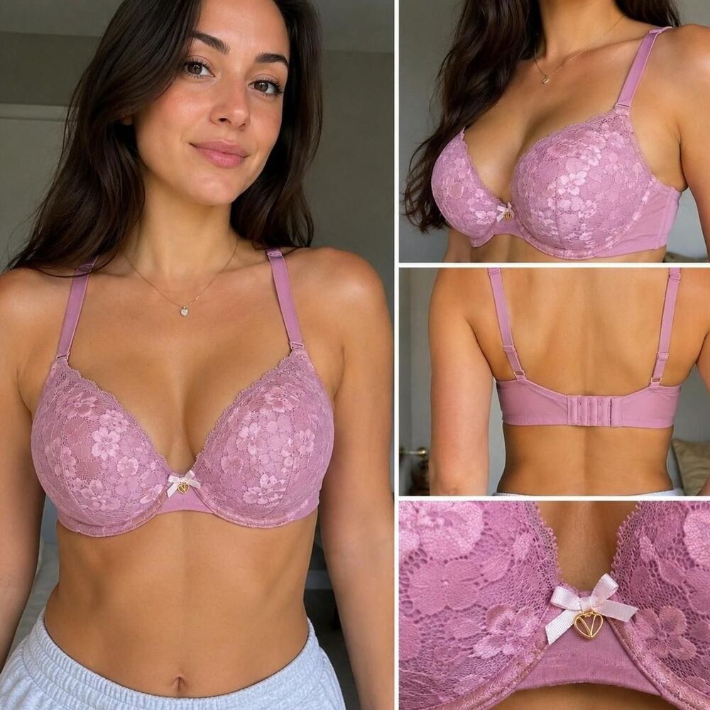 Victoria-s-secret Women's Pink and Purple Bra